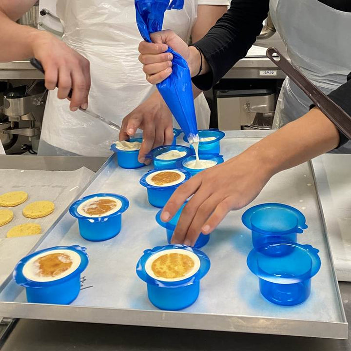 Moule à entremets - Rond bords arrondis avec nid individuel solo H40 Ø65