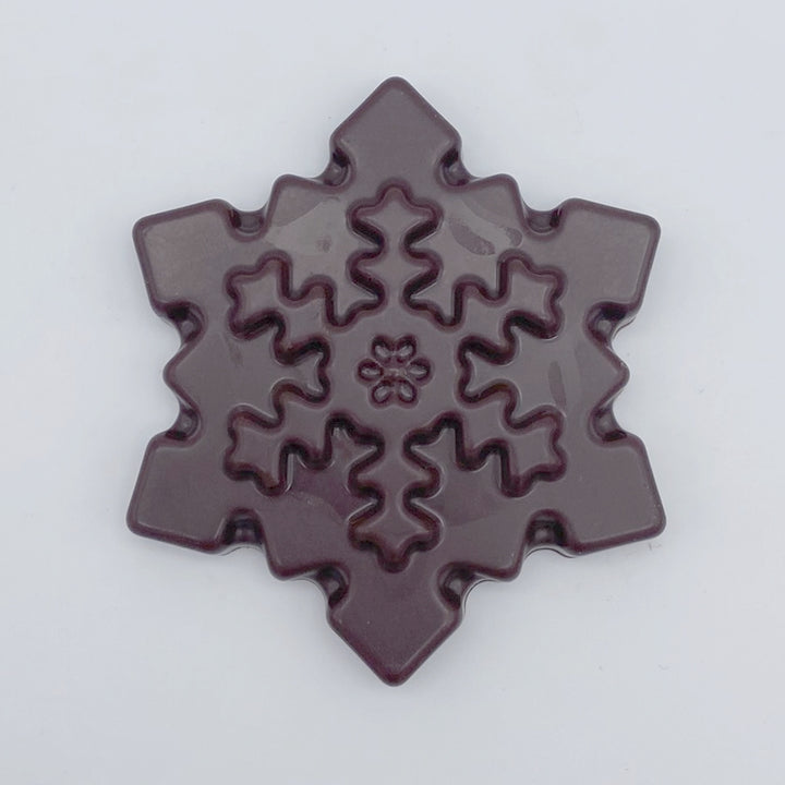 Plateau décors chocolat - 6 flocons