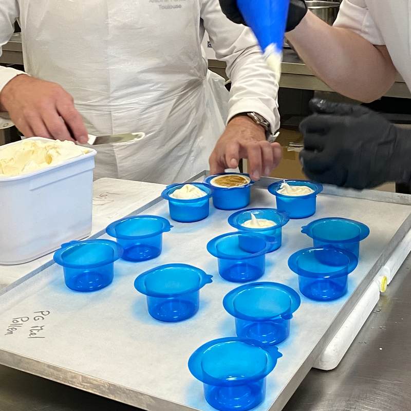 Moule à entremets - Rond bords arrondis avec nid individuel solo H40 Ø65