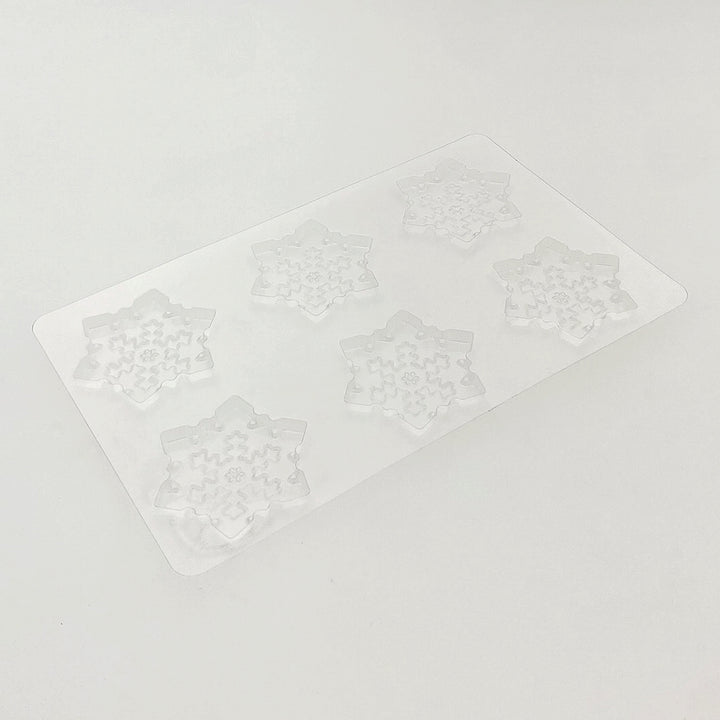 Plateau décors chocolat - 6 flocons