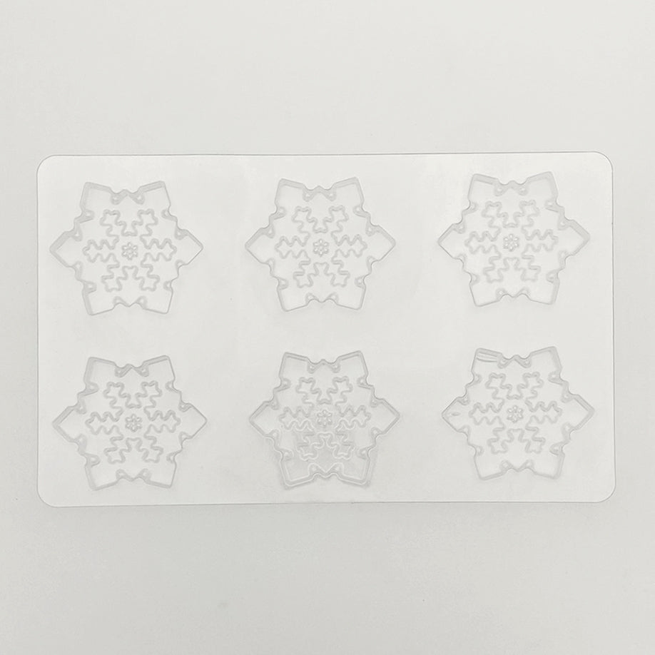 Plateau décors chocolat - 6 flocons