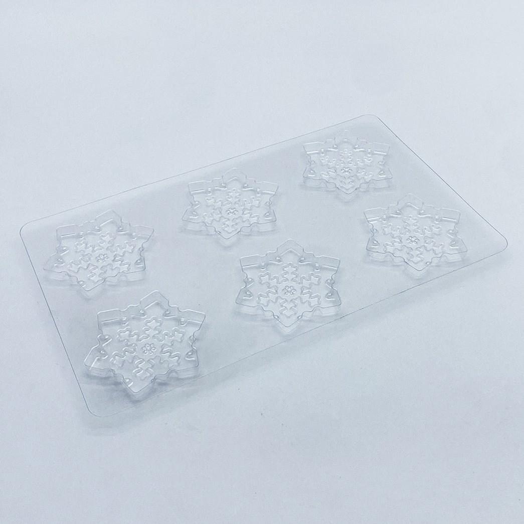 Plateau décors chocolat - 6 flocons