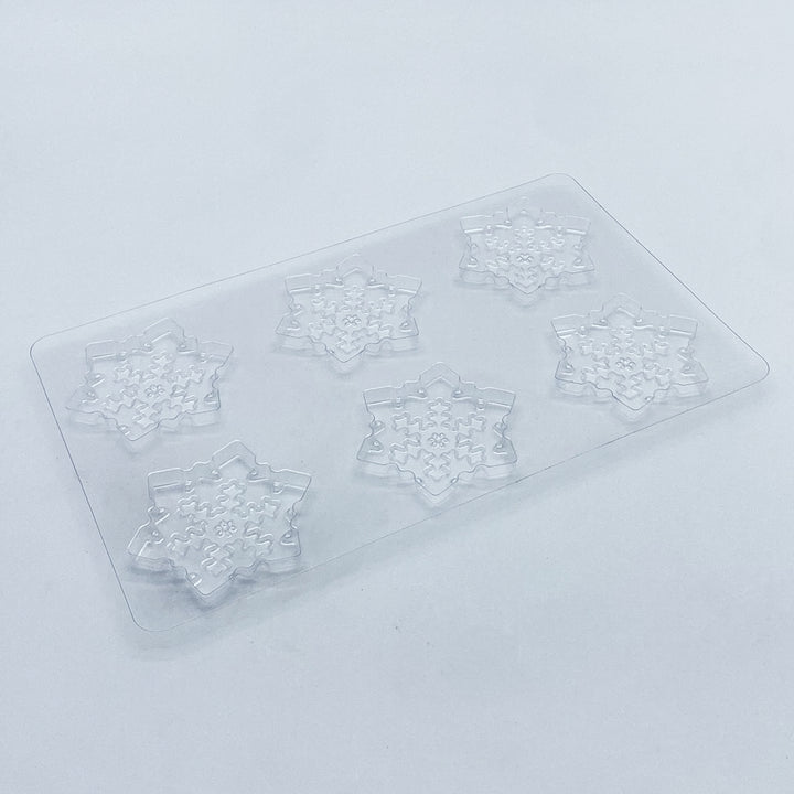 Plateau décors chocolat - 6 flocons