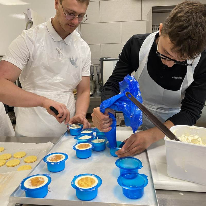 Moule à entremets - Rond bords arrondis avec nid individuel solo H40 Ø65