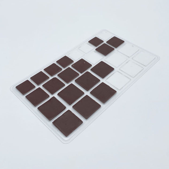Plateau décors chocolat - Carrés