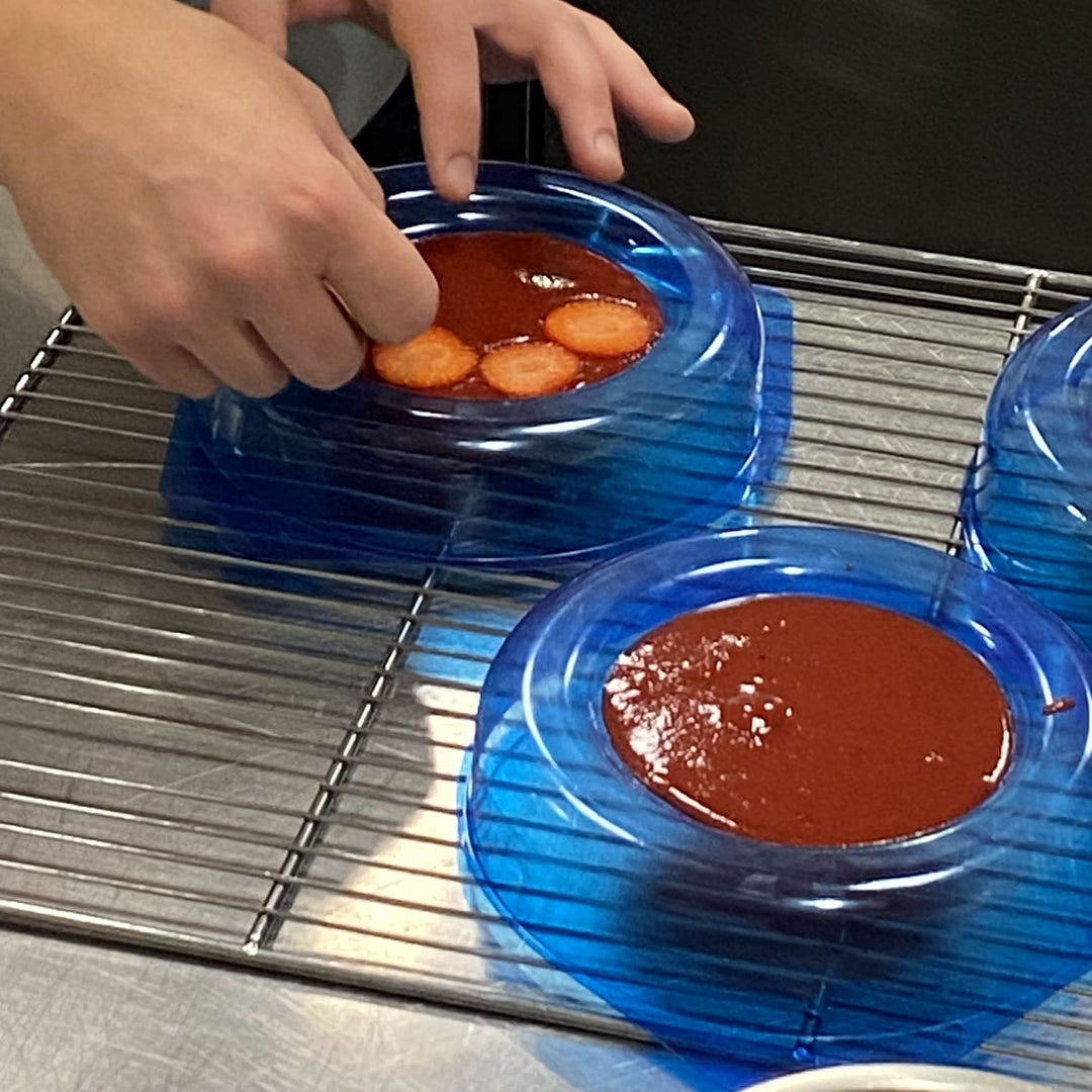 Moule à entremets - Rond bords arrondis avec nid H40 Ø180