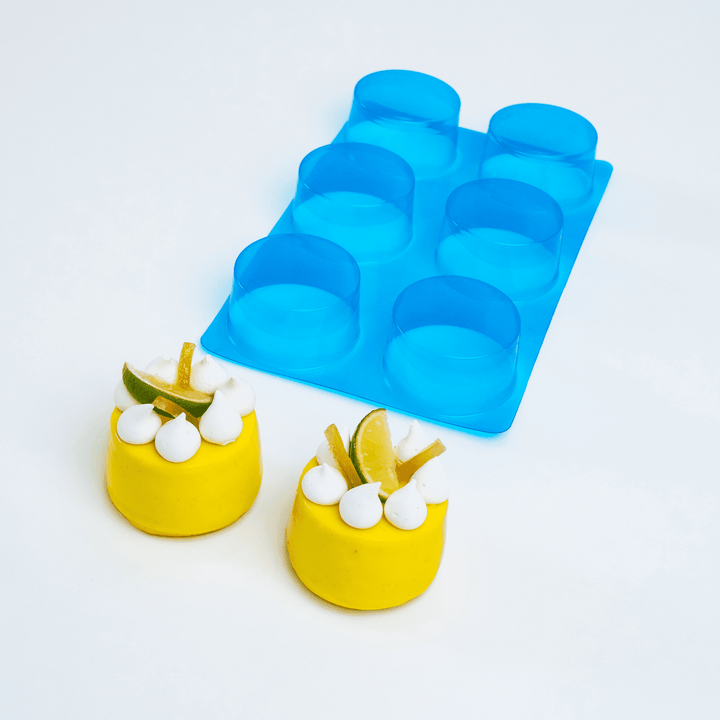 Plateau entremets individuels - 6 moules entremets ronds H40 Ø75
