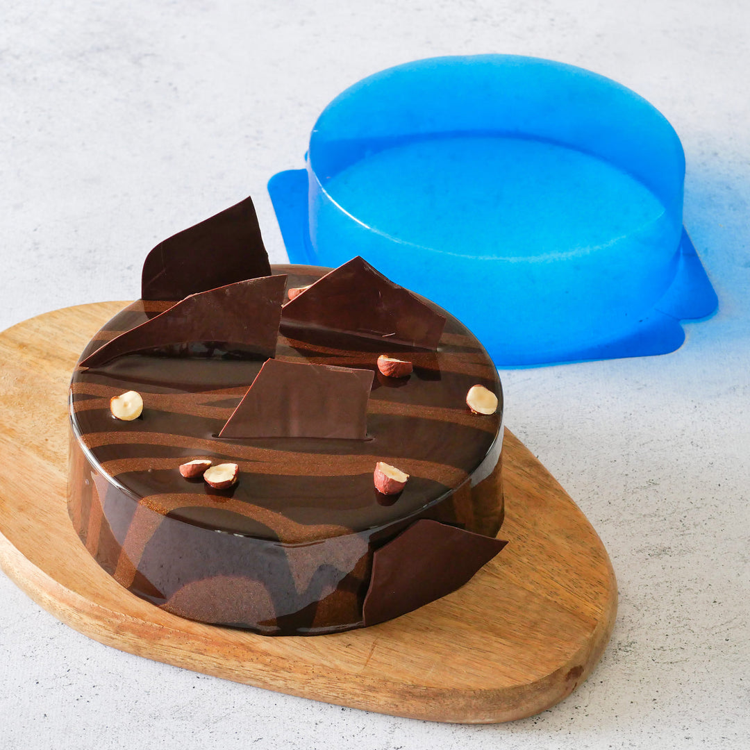 Moule silicone pro Eclipse rond 3D bombé pour gâteau pâtisserie entremet  design