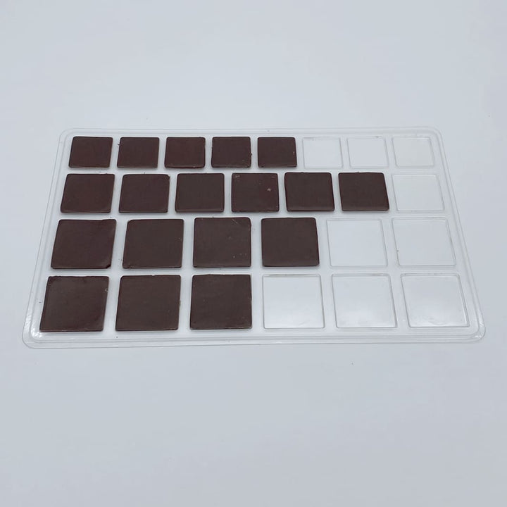 Plateau décors chocolat - Carrés