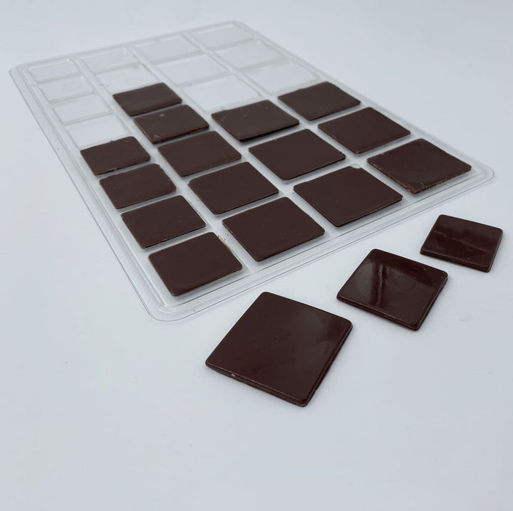 Plateau décors chocolat - Carrés
