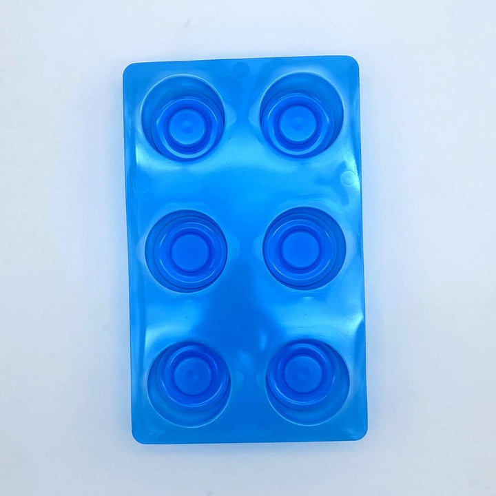 Plateau entremets individuels - 6 moules entremets ronds bords arrondis avec nid H40 Ø65