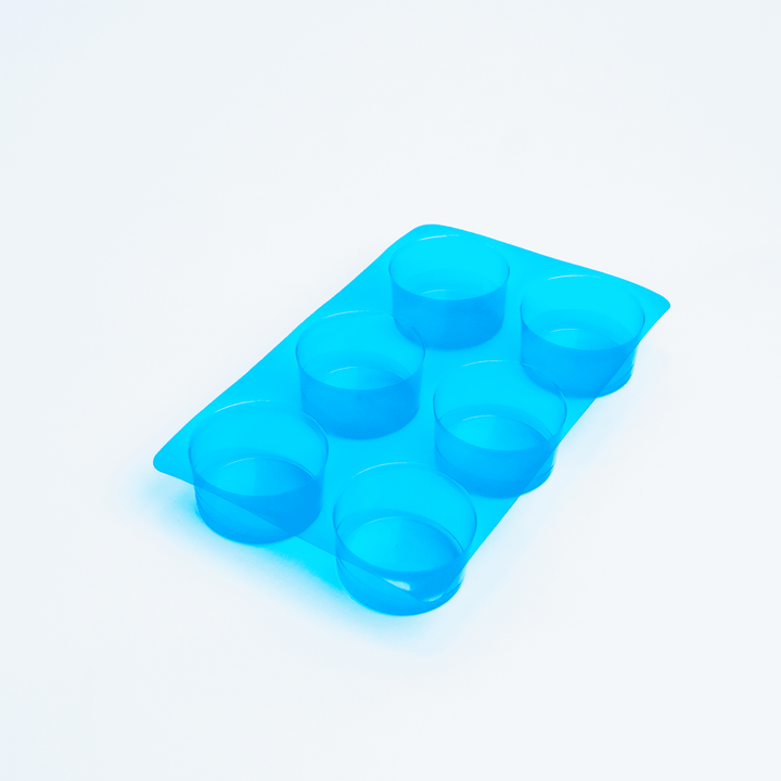 Plateau entremets individuels - 6 moules entremets ronds H40 Ø75