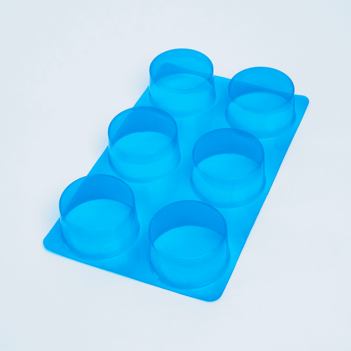 Plateau entremets individuels - 6 moules entremets ronds H40 Ø75