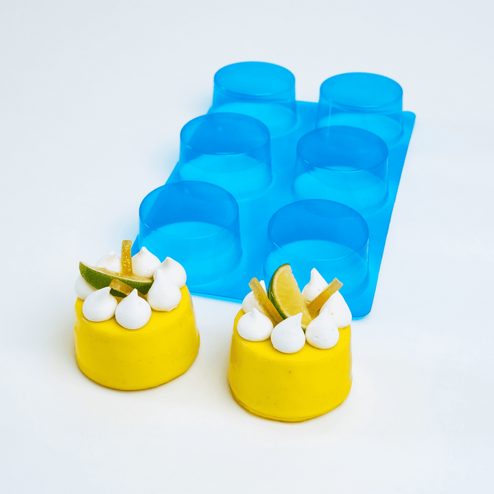 Plateau entremets individuels - 6 moules entremets ronds H40 Ø75