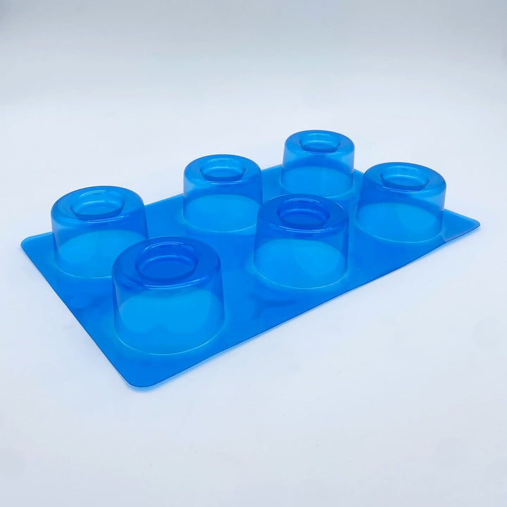 Plateau entremets individuels - 6 moules entremets ronds bords arrondis avec nid H40 Ø65