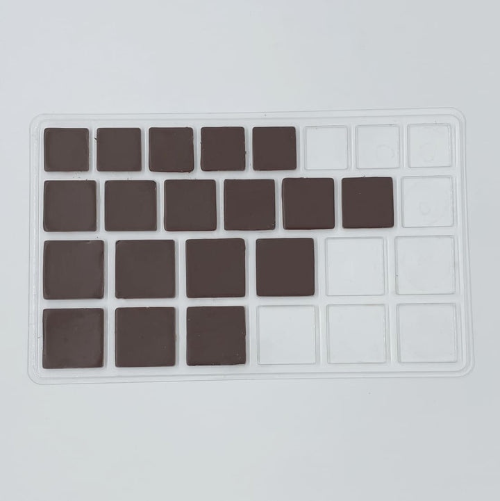 Plateau décors chocolat - Carrés