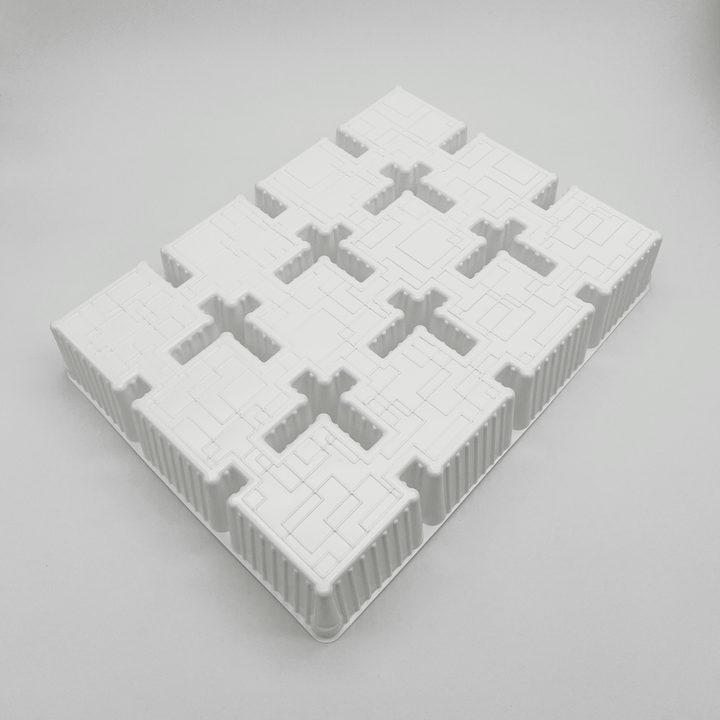 Calage 12 tartelettes carrées - 76x76 mm