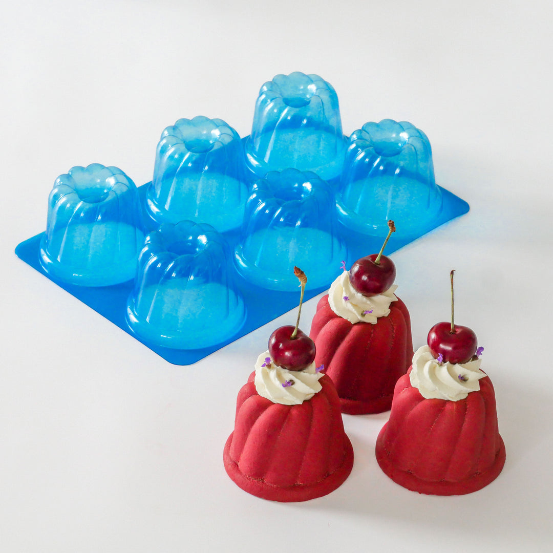 Plateau entremets individuels - 6 moules Mini kouglofs