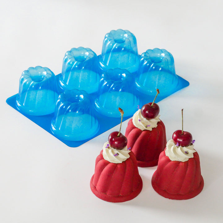 Plateau entremets individuels - 6 moules Mini kouglofs