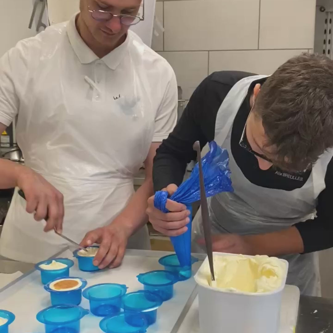 Moule à entremets - Rond bords arrondis avec nid individuel solo H40 Ø65